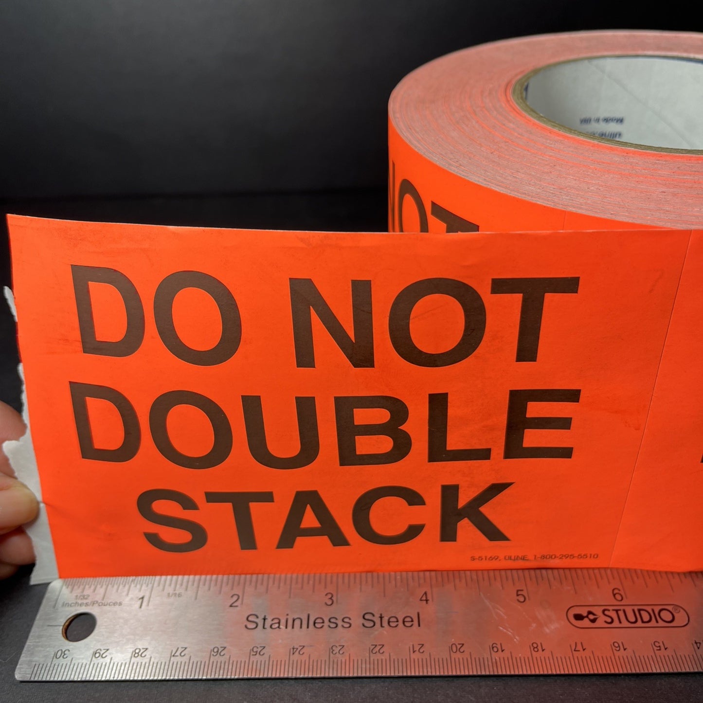 Do Not Double Stack Stickers ULINE S-5169 Large Open Roll Nearly Full 4x6" USA