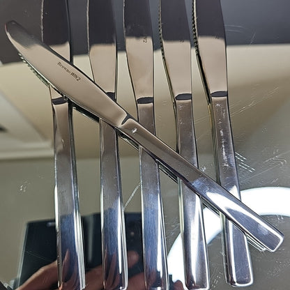 6pcs Browne Stainless Steel WIN2 Unknown Pattern Dinner Knife Set Of 6