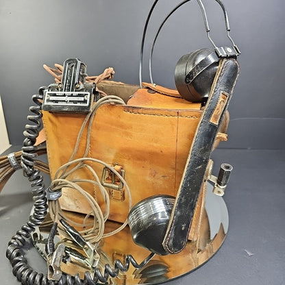 Automatic Electric West Test Set Lineman Phone 1950s W/ Leather Case D-780536-A