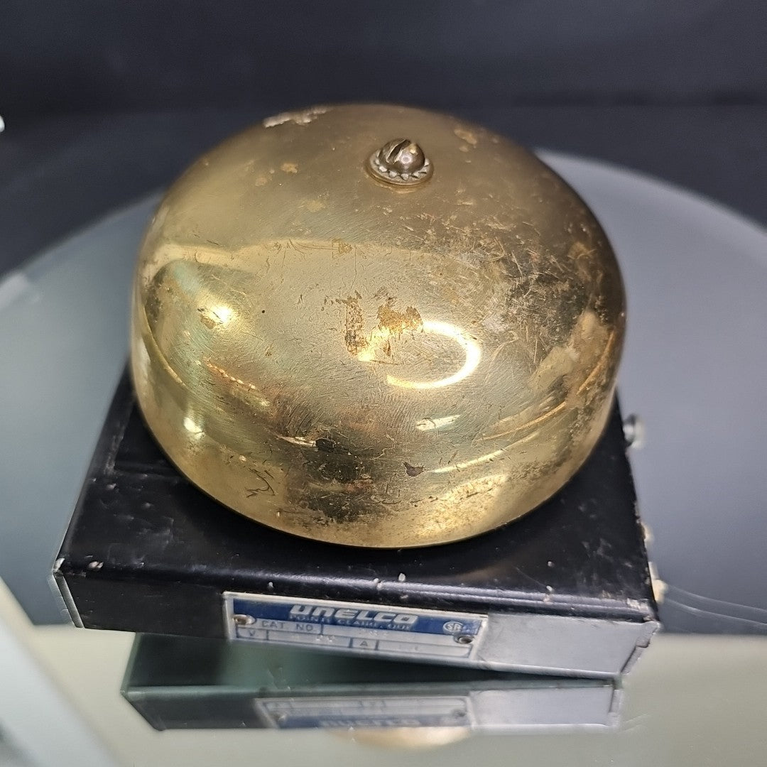 Unelco 283-J Telephone Bell Ringer Brass Bell 4V DC 1.6 Amp Vintage CANADA