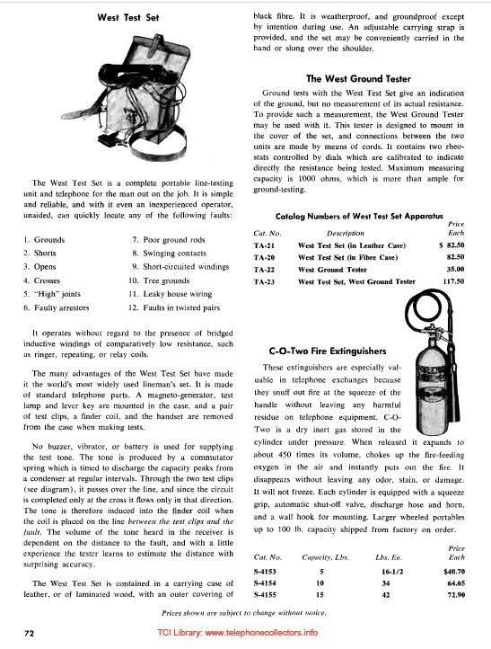 Automatic Electric West Test Set Lineman Phone 1950s W/ Leather Case D-780536-A
