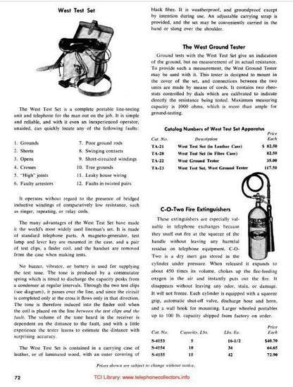 Automatic Electric West Test Set Lineman Phone 1950s W/ Leather Case D-780536-A