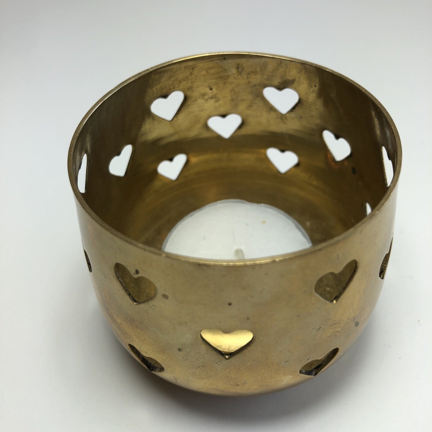 Brass Candle Holder Tea light Hearts Unpolished Liards Ltd. India
