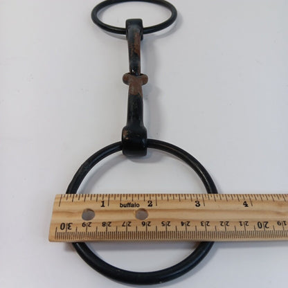 Horse Bridal Bit Single Jointed Loose Ring Snaffle Western 12” Equestrian  X