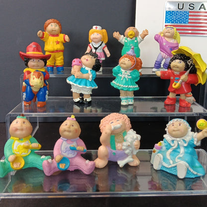 12pcs Cabbage Patch Action Figures Small Babies CPK Vintage Cake Toppers CN