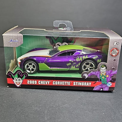 Jada 1/32 Joker 2009 Chevy Corvette Stingray Batman DC Comics Diecast CN