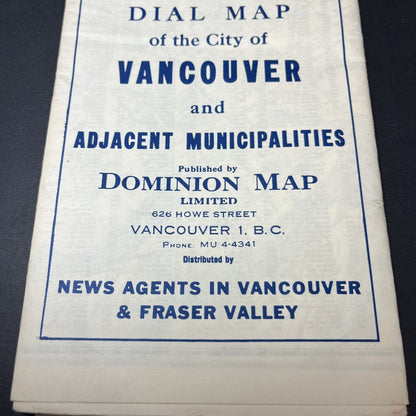 VTG Dominion Maps Dail Map Of The City Of Vancouver And Adjacent Municipalities