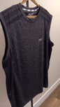 LARGE Rawlings Mens Sleeveless Shirt Gym, Running 100% Polyester Black Gray BD