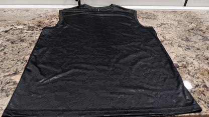 LARGE Rawlings Mens Sleeveless Shirt Gym, Running 100% Polyester Black Gray BD