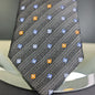 Serica Made in Italy Silk Tie Grey Box Cross Stripe Pattern Formal Career