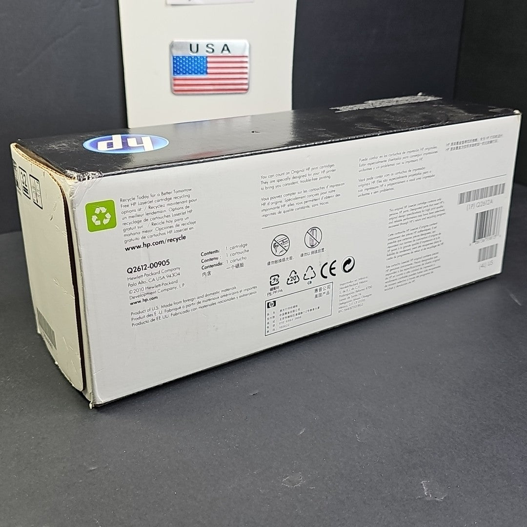 HP Q2612A 12A Genuine Toner Cartridge OEM Black 7616A001 New Factory Sealed