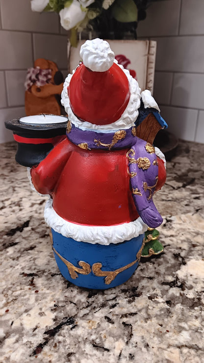 Christmas Decor Penguin Tealight Candle Holder Santa Hat Christmas Tree Bird