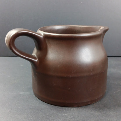 KILN CRAFT Creamer Or Gravy Boat Dark Brown Made in England 6in X 3.5in