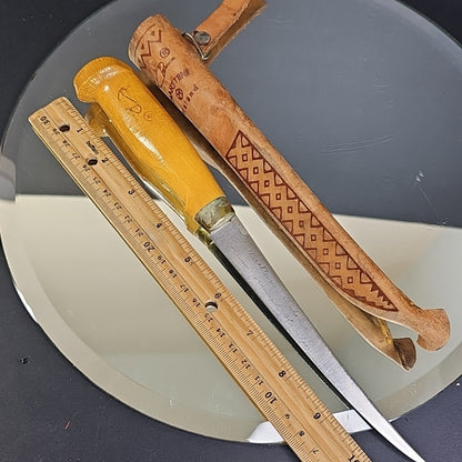 Marttiini Finland Authentic Rapala Fixed Blade Fish Fillet Knife With Sheath WOW