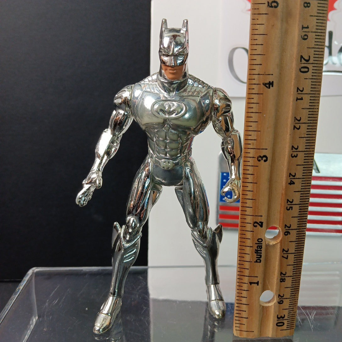 Batman Silver Metallic Suit DC Comics Vintage 1996 5" Figure