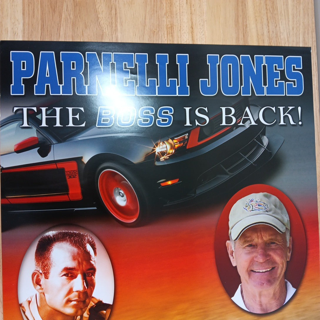 Parnelli Jones THE BOSS IS BACK! Poster SEMA Show 2012 Ford Mustang Very Good