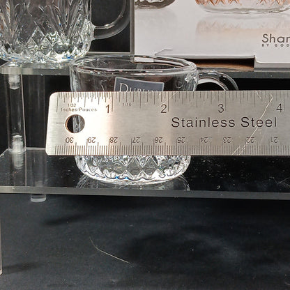 Set Of 4 Crystal Godinger Dublin Espresso Cups Shannon Glasses Mugs CN