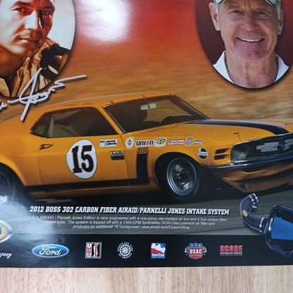 Parnelli Jones THE BOSS IS BACK! Poster SEMA Show 2012 Ford Mustang Very Good