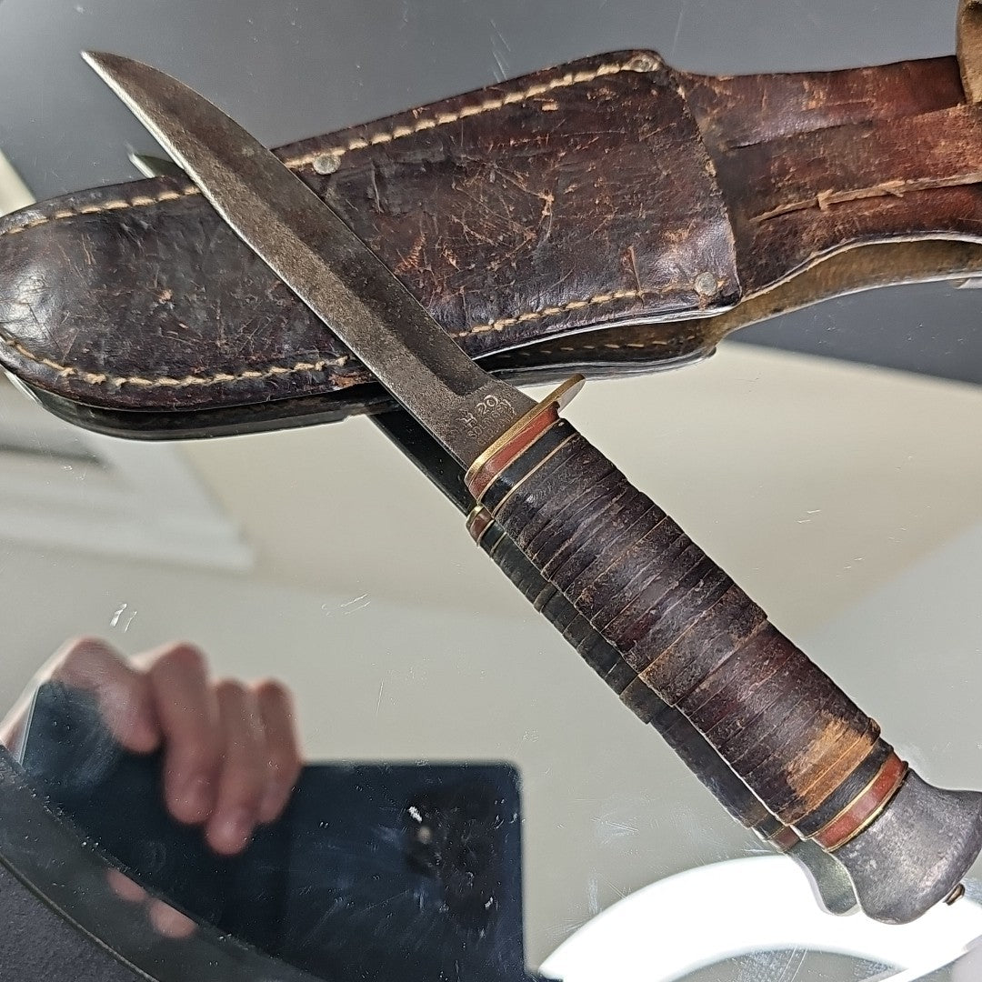 Solingen H 20 Germany Knife With Interesting Marking And Sheath Rare