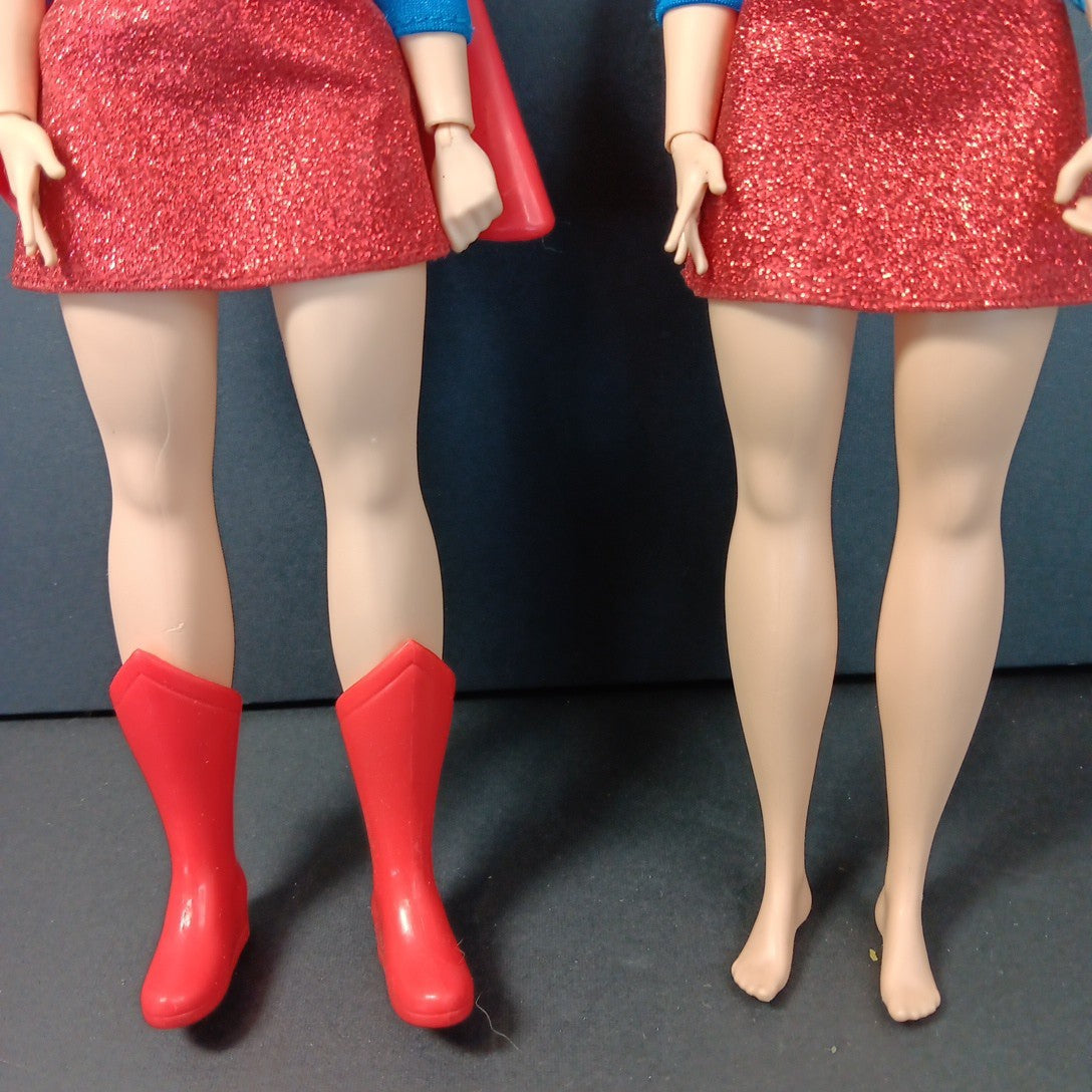 TWO DC Super Hero Girls Supergirl Doll 11 Inch Cartoon Network Action Figures X