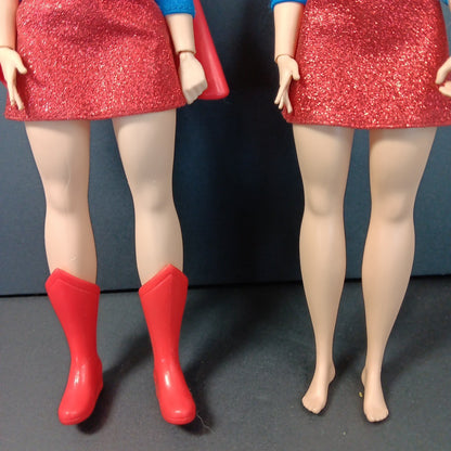TWO DC Super Hero Girls Supergirl Doll 11 Inch Cartoon Network Action Figures X
