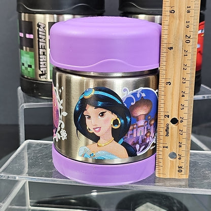 Disney Princess Minecraft And Cars Hot Cold Thermos Steel Food Jar (10oz) 3pcs
