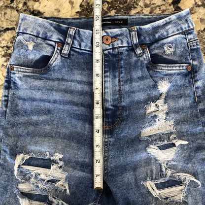 Size 26 X 27.5 Bluenotes Women’s Denim Super High Rise Jegging Rips Grunge X