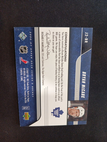 2006-07 Upper Deck Series 2 UD Game Jersey Bryan McCabe #J2-BR