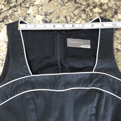 Sz 6 Tobias Plum Womens Dress Black White Trim Zipper Back Causal Formal Canada