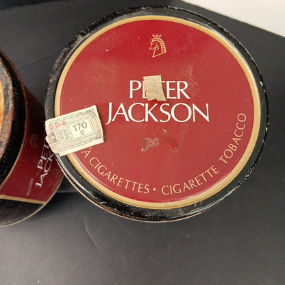 Rare Peter Jackson Tobacco Containers Canada Bilingual Fair Condition 2pcs