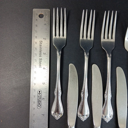 Baycrest Stainless Dinner Salad Forks Knives Cutlery Flatware 11pcs