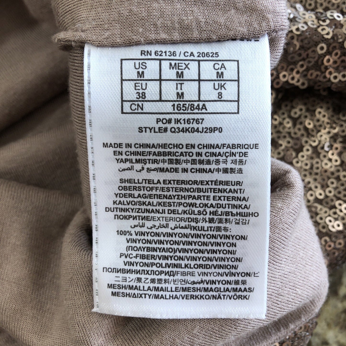 Size M Guess Sequin Dress Womens Sleeveless Above Knee Cocktail Glam Prom CN