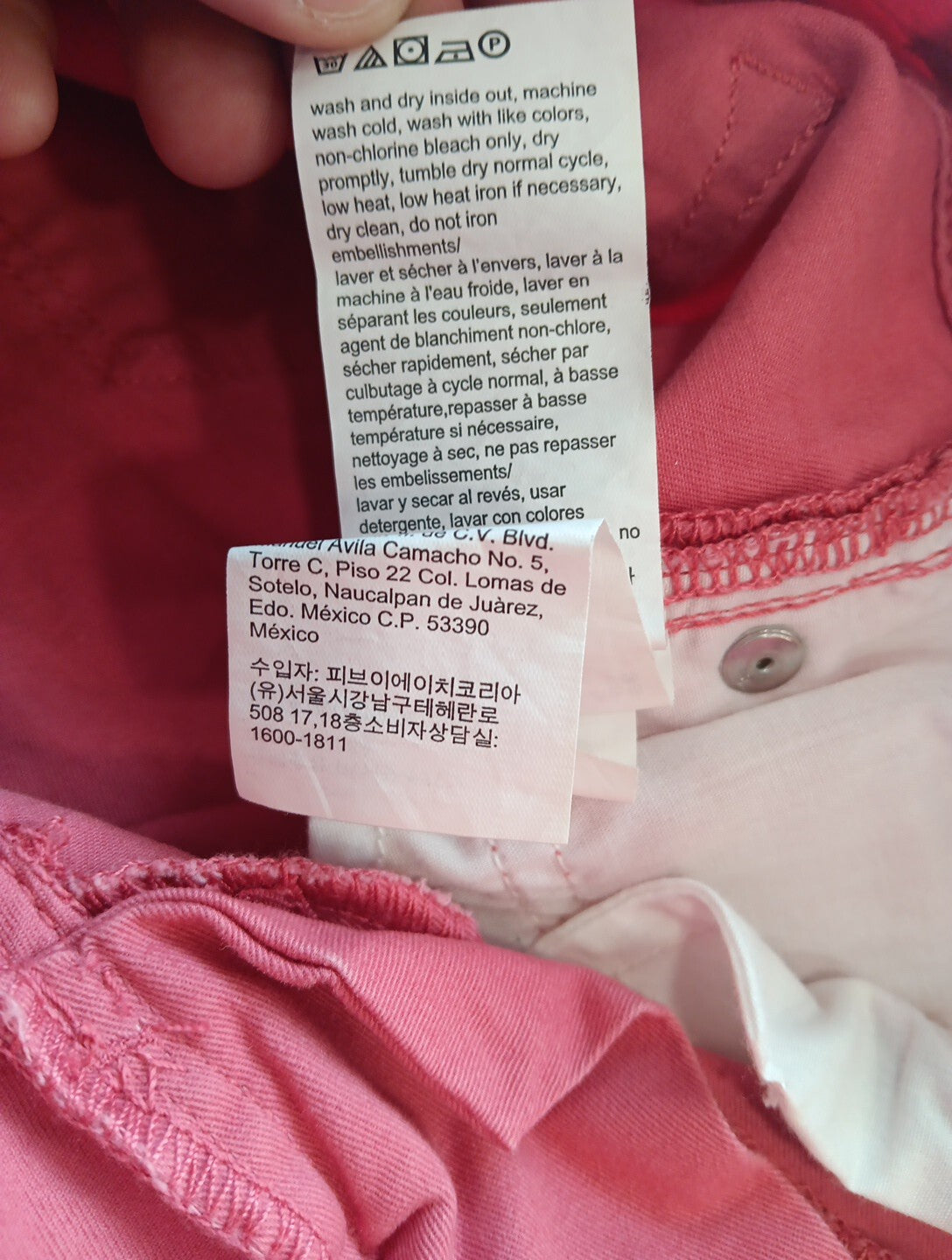 Size 8 Calvin Klein Skinny Crop Pink Jeans Casual Stretch Cotton Denim EPOC VN