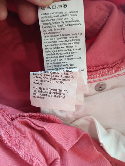 Size 8 Calvin Klein Skinny Crop Pink Jeans Casual Stretch Cotton Denim EPOC VN