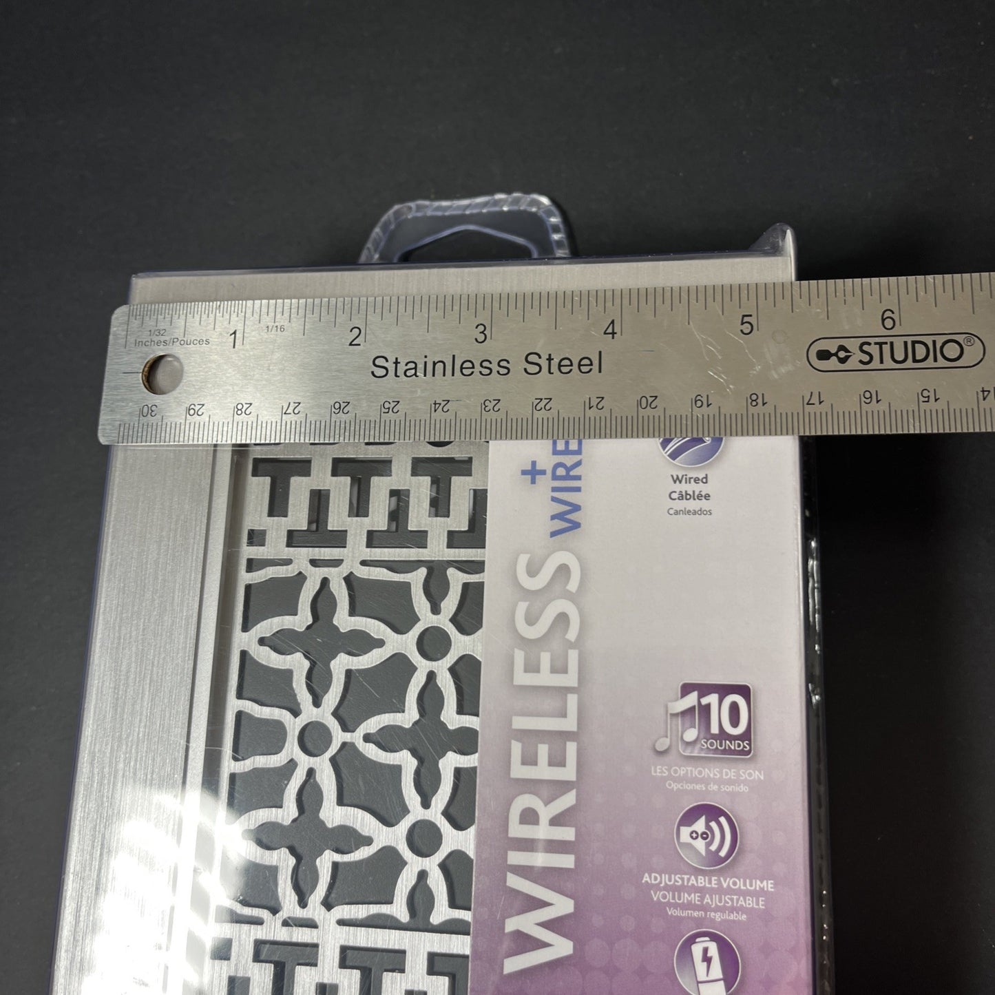 Heath Zenith SL-7582 Silver Plastic Design Wired and Wireless Doorbell Chime CN