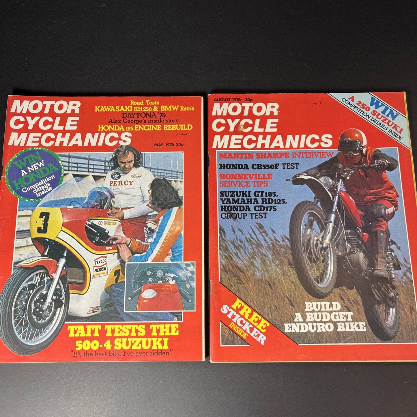 Vtg. 9x Motor Cycle Mechanic Magazines 1973 - 1976 Bikes Printed In England