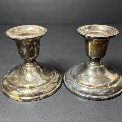 BIRKS Silver Plated Candlestick Holders E.P. Copper 1501 Unpolished