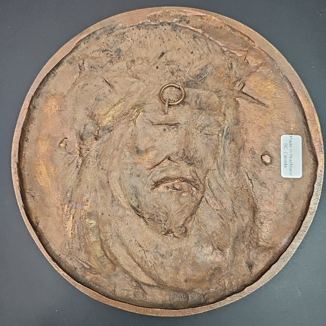 Jesus Christ Solid Bronze 3D Art Wall Decor Made In Peachland BC CANADA