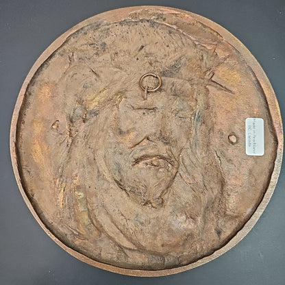 Jesus Christ Solid Bronze 3D Art Wall Decor Made In Peachland BC CANADA
