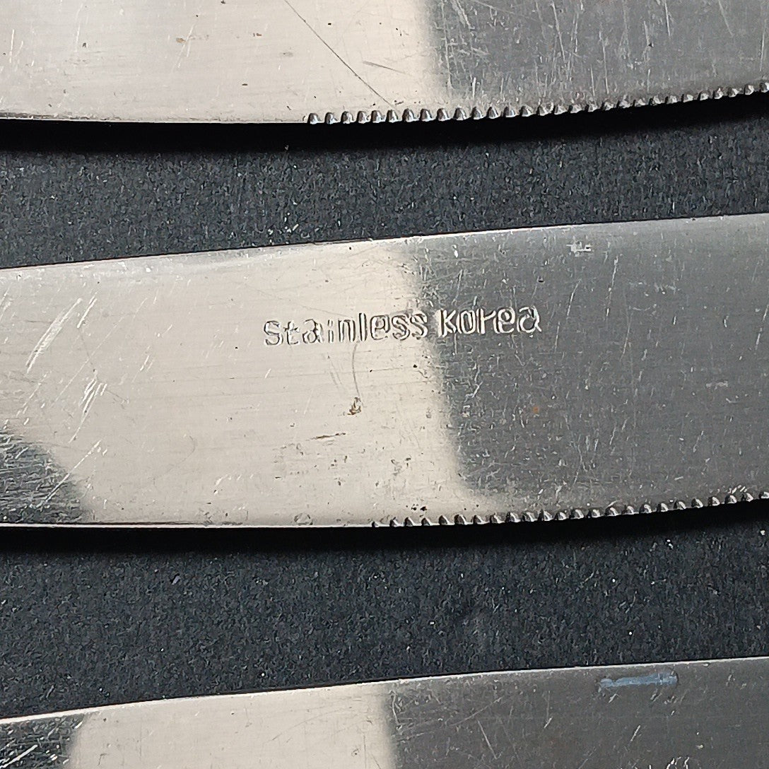 27pc Wm Rogers SCROLLS Flatware Stainless Steel Fork Spoon Knife Japan Korea VTG