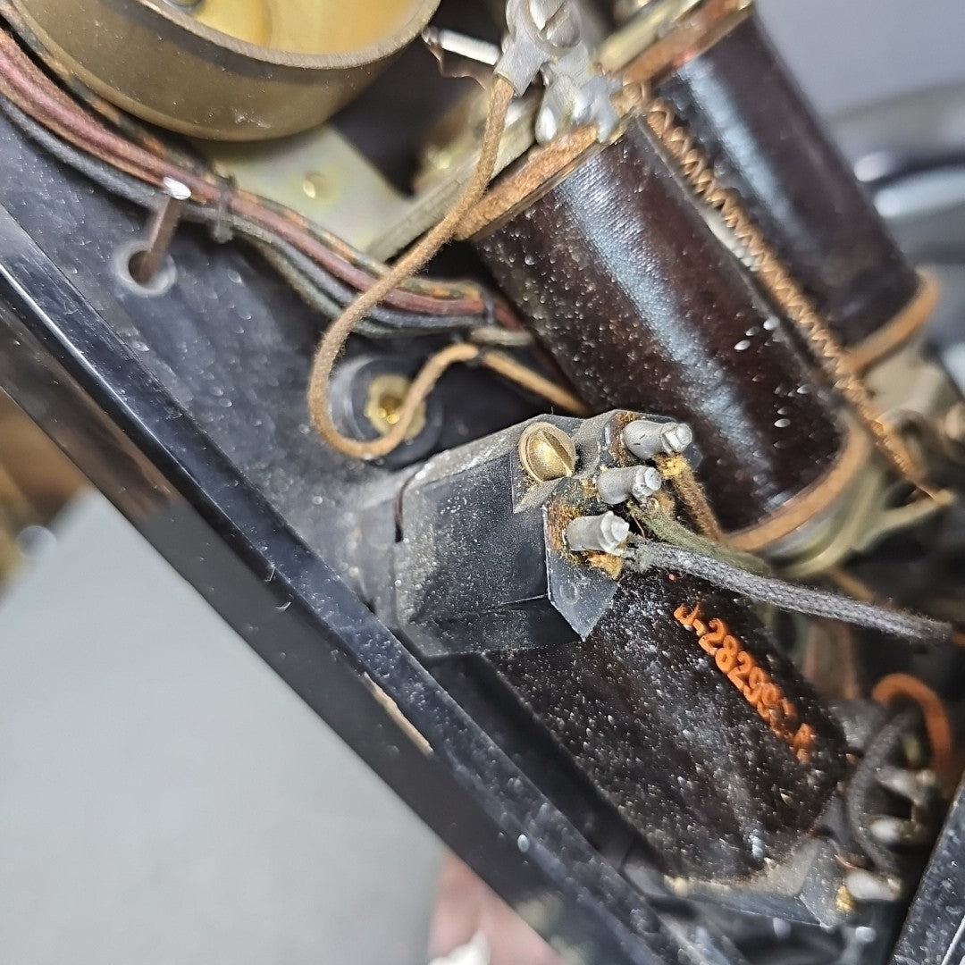 Vintage Black Automatic Electric AE50 Rotary Wall Telephone Needs Cleaning