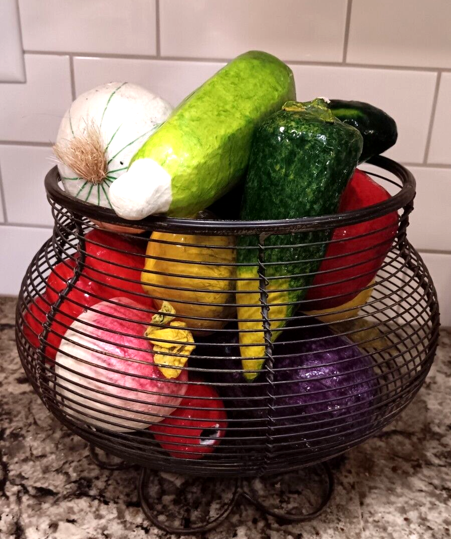 Fruit Bowl Centerpiece WITH 16 Decorative Fruit