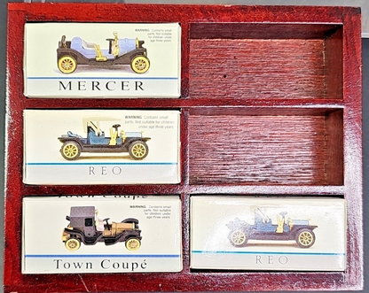 Readers Digest Collectible Miniature Cars - Display with 4 Cars