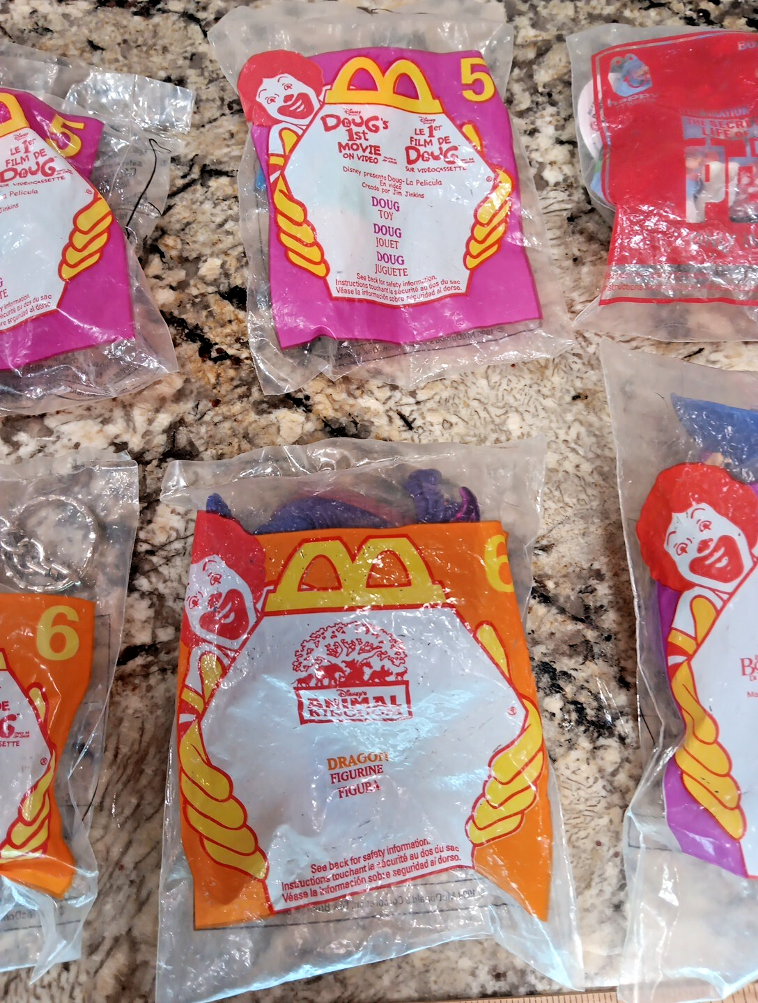 McDonald's Happy Meal Toys Yo, Yogi, Doug, Animal Kingdom 1991 - 2019 8pcs