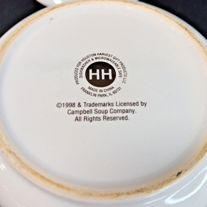 2 Campbell's Soup Bowls with Lids Vintage Retro 1998 M'm! M'm Good! CH