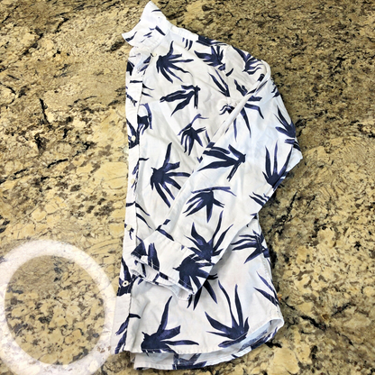 Size S Jack & Jones Premium Mens Button Up Shirt Cotton Linen Blend Light Fun CN