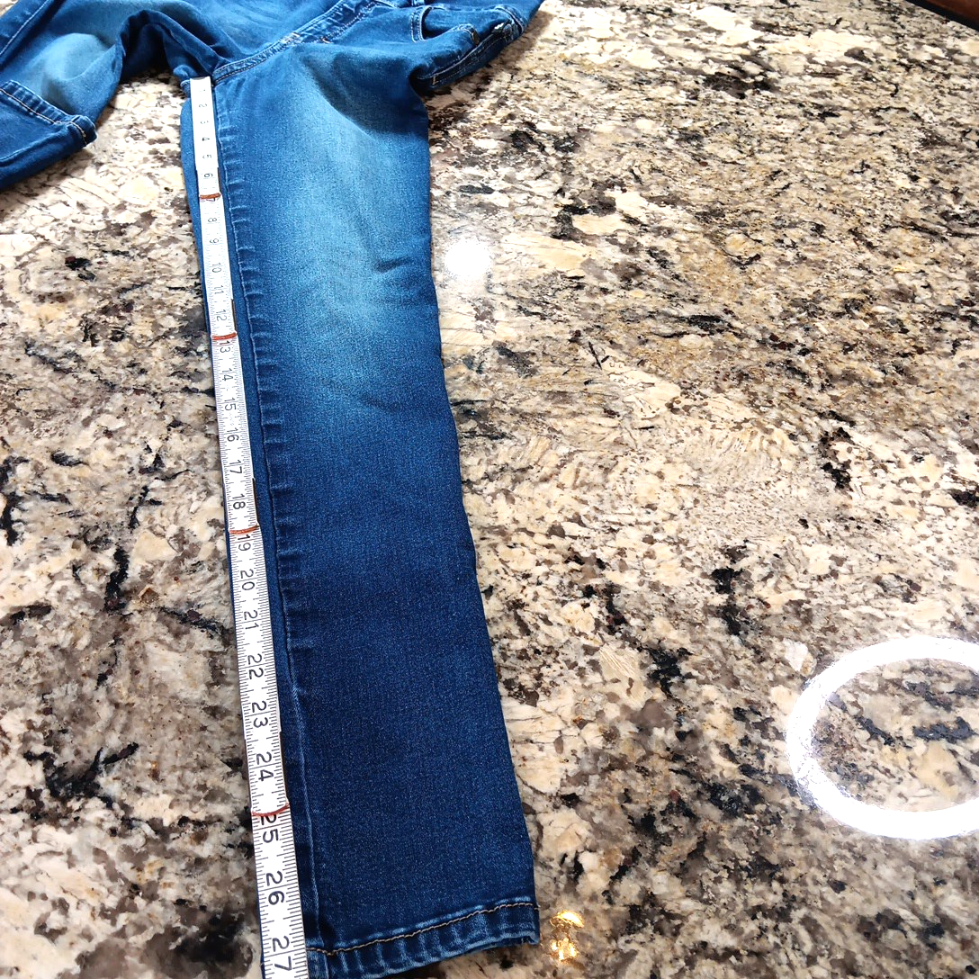 Size 7 X 27 Oh Pomp! Technofitted Skinny Stretch Ankle Womens Blue Jeans Mexico