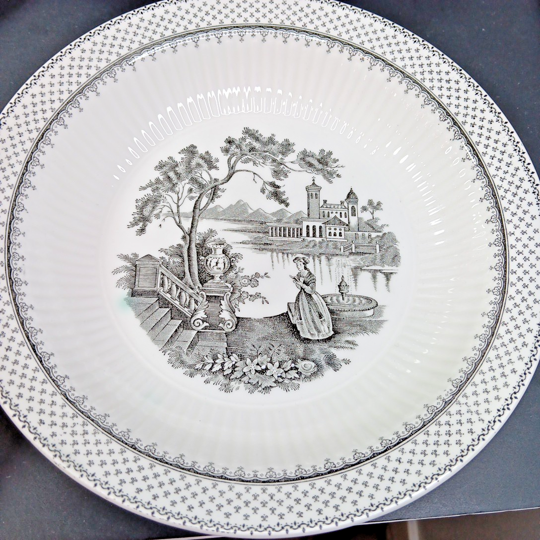 Minuet Real English Ironstone Wm Adams & Sons Micratex 8" Bowls UK Set of 7