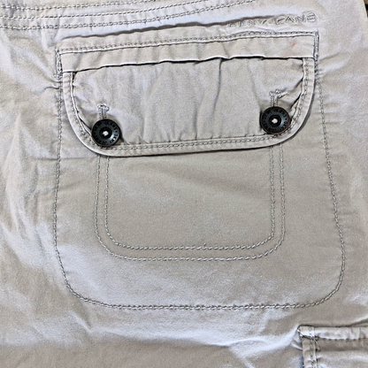 Size 12 X 13 DNKY JEANS Womens Shorts Cargo Pocket Grey Roll Up Hem Grey BD