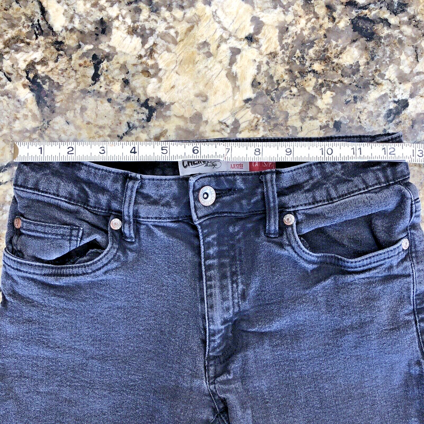 Size 6 X 27.5 Cherokee Womens Jeans Skinny Stretchy Black BD